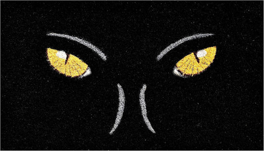 17" X 29" Black And White Halloween Halloween Outdoor Coir Door Mat