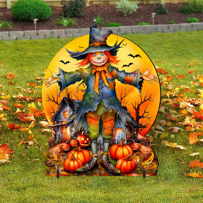 Halloween Scarecrow Freestanding Decor - Halloween Outdoor Decor by G. Debrekht - Halloween Decor- 8652798F