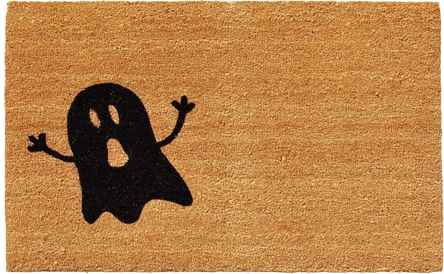 17" X 29" Natural And Brown Halloween Halloween Outdoor Coir Door Mat