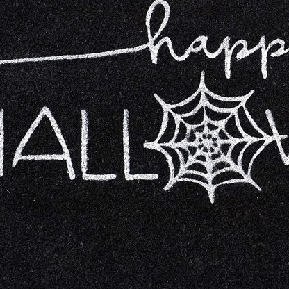 17" X 29" Black And White Halloween Halloween Happy Halloween Outdoor Coir Door Mat