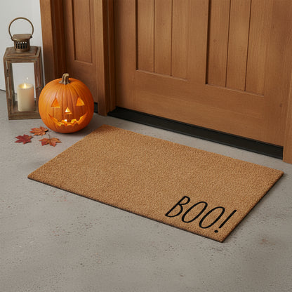 24" X 36" Natural And Brown Halloween Halloween Outdoor Coir Door Mat