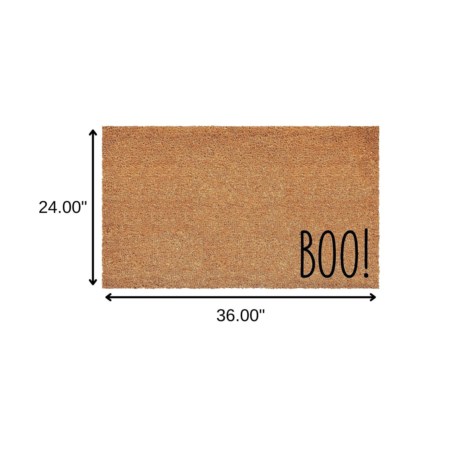 24" X 36" Natural And Brown Halloween Halloween Outdoor Coir Door Mat