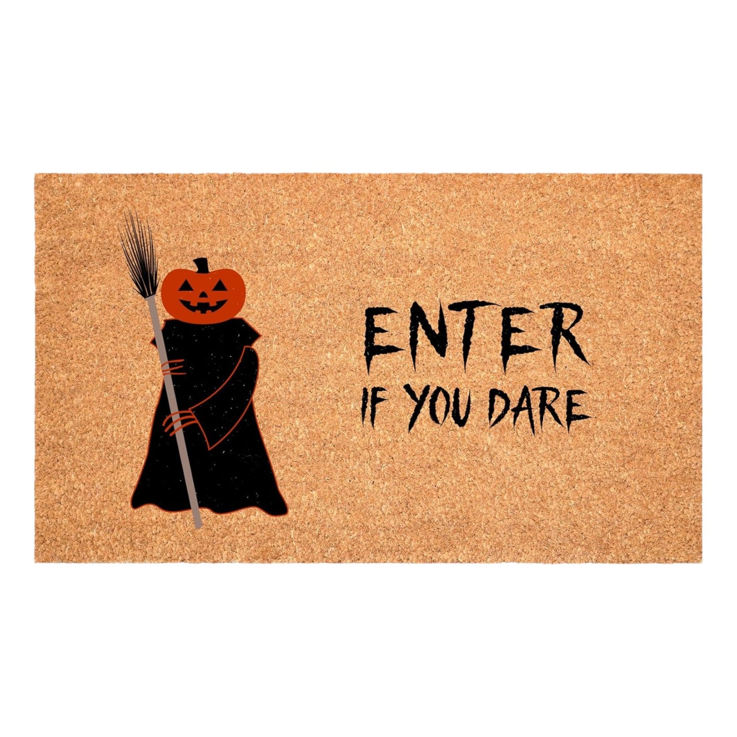 24" X 36" Natural And Brown Halloween Halloween Outdoor Coir Door Mat