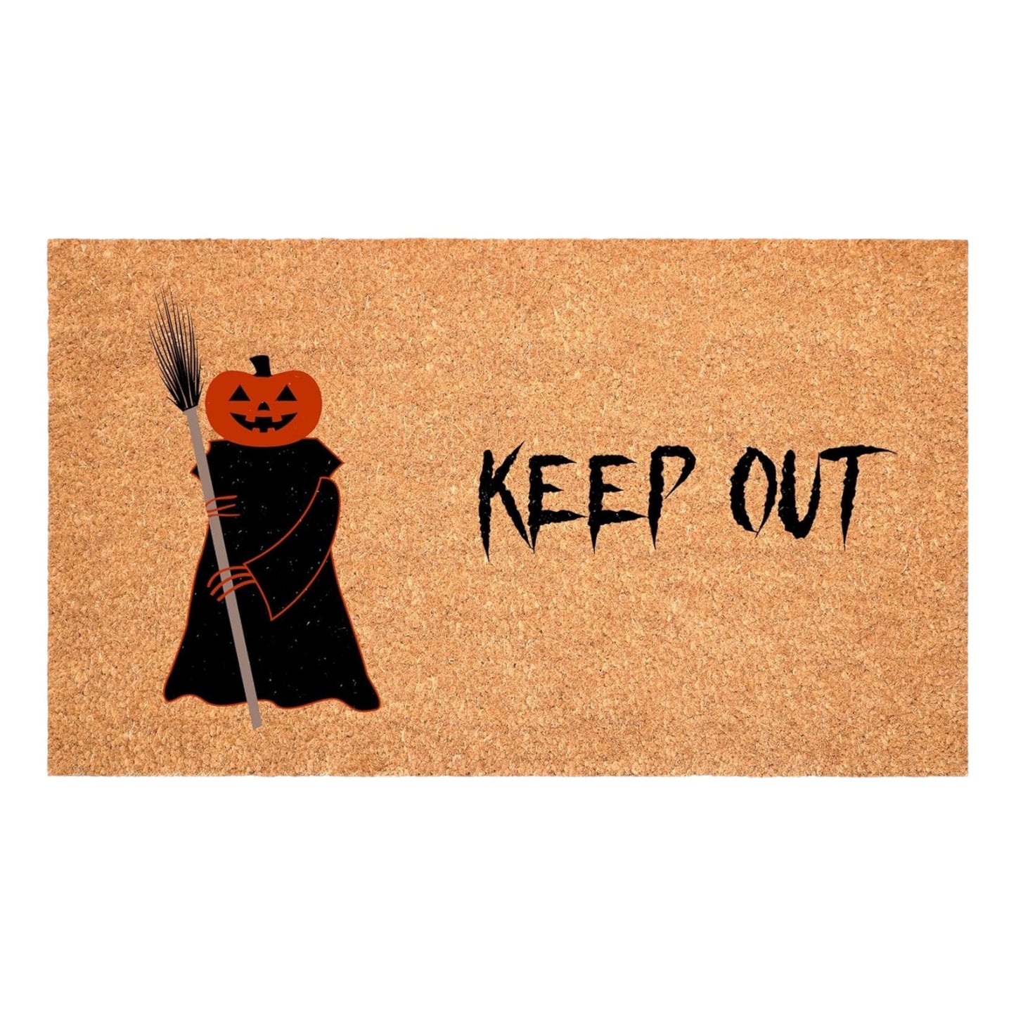 17" X 29" Natural And Brown Halloween Halloween Outdoor Coir Door Mat