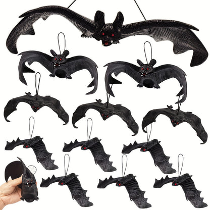 NNETM Halloween Hanging Bat Ornaments Party Decor (12pcs)