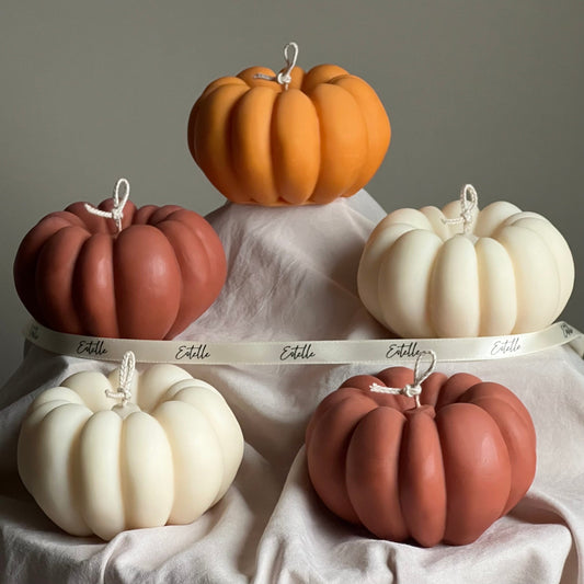 Large Autumn Pumpkin Candle